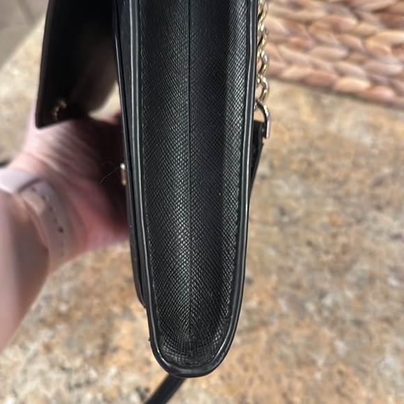 EUC KATE SPADE NEW YORK BLACK TINSEL FLAP CROSSBODY - Picture 10 of 11